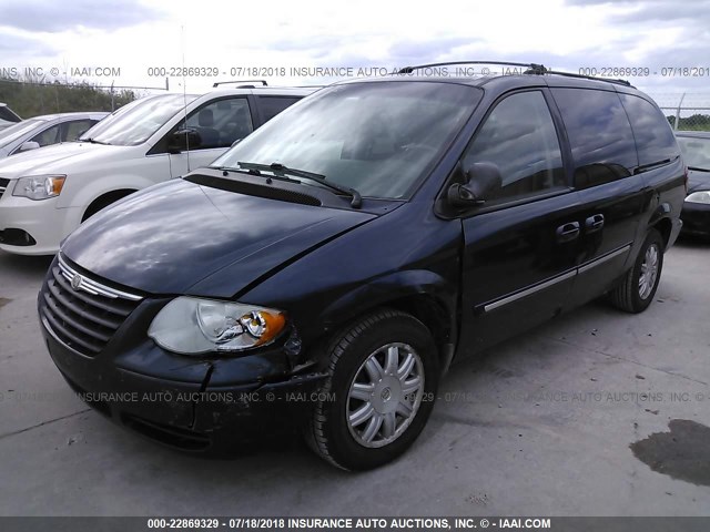 2A4GP54L27R137012 - 2007 CHRYSLER TOWN & COUNTRY TOURING BLUE photo 2