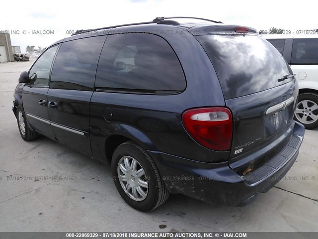 2A4GP54L27R137012 - 2007 CHRYSLER TOWN & COUNTRY TOURING BLUE photo 3