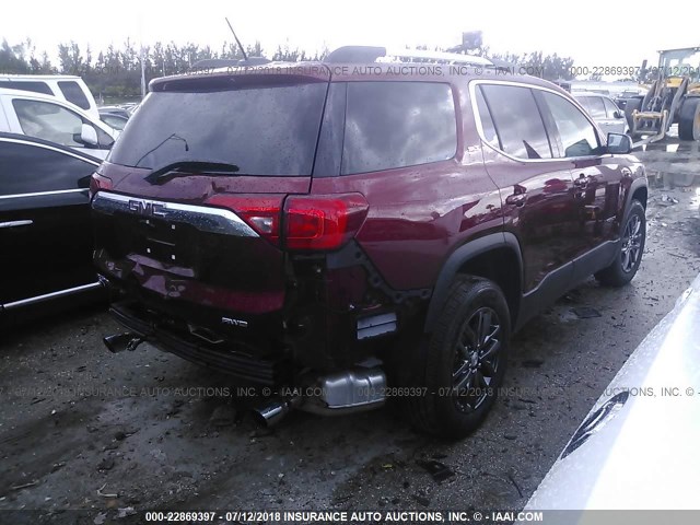 1GKKNULSXJZ158507 - 2018 GMC ACADIA SLT-1 Czerwony zdjęcie 4