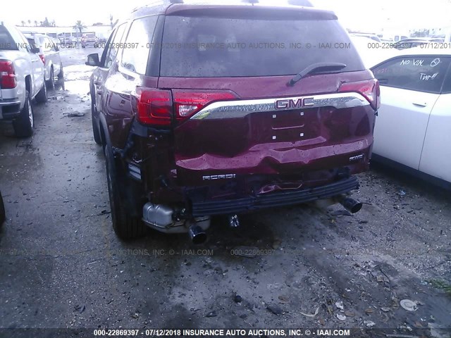 1GKKNULSXJZ158507 - 2018 GMC ACADIA SLT-1 RED photo 6