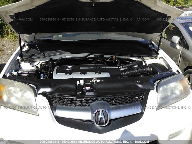 2HNYD18704H545545 - 2004 ACURA MDX TOURING WHITE photo 10