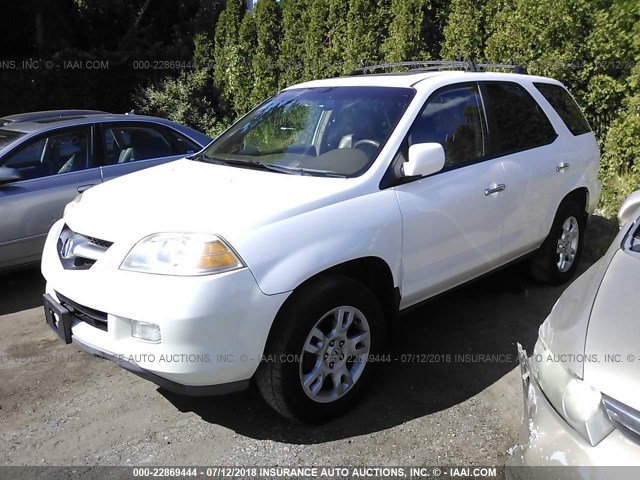 2HNYD18704H545545 - 2004 ACURA MDX TOURING WHITE photo 2