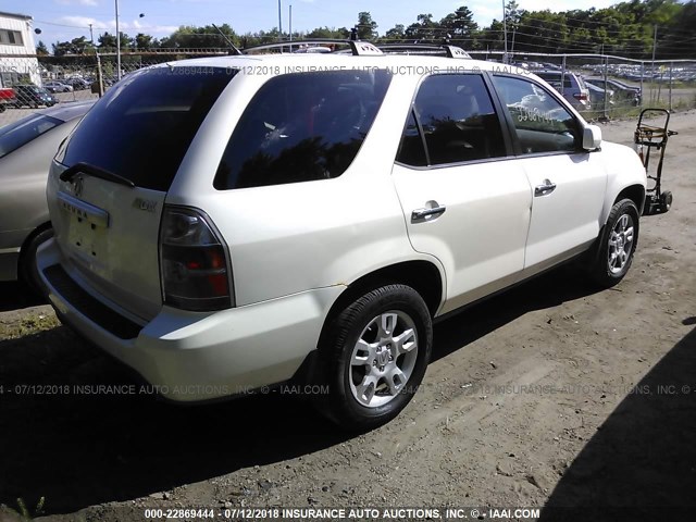 2HNYD18704H545545 - 2004 ACURA MDX TOURING WHITE photo 4