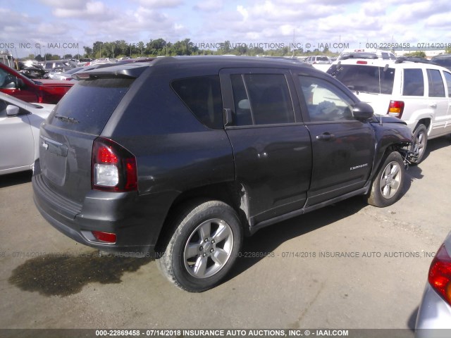 1C4NJCBA1FD250097 - 2015 JEEP COMPASS SPORT GRAY photo 4