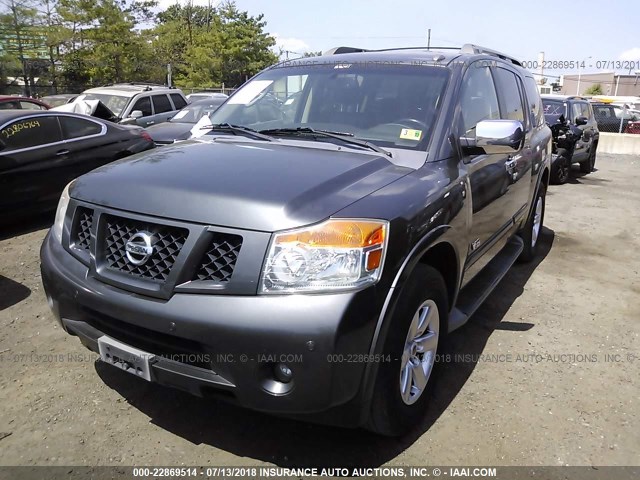 5N1AA08D28N601624 - 2008 NISSAN ARMADA SE/LE GRAY photo 2