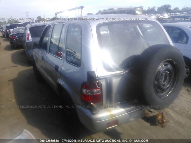 KNDJA723015690449 - 2001 KIA SPORTAGE SILVER photo 3