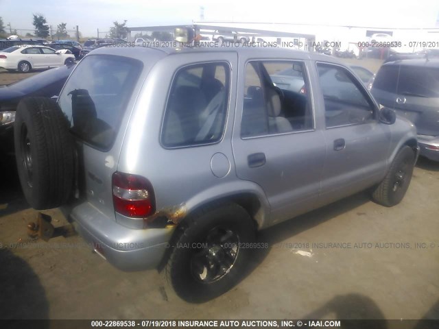 KNDJA723015690449 - 2001 KIA SPORTAGE SILVER photo 4