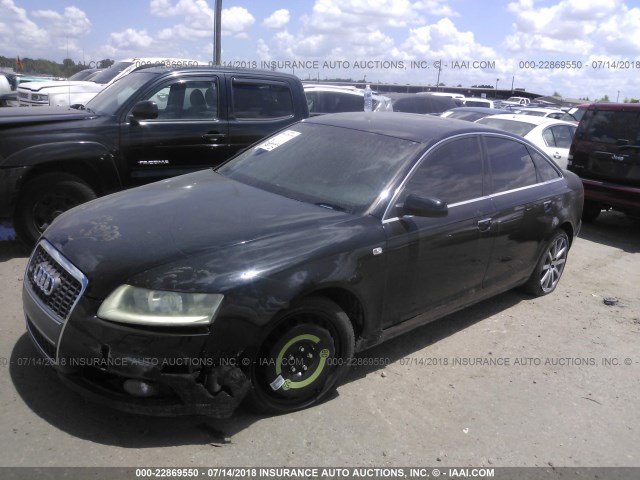 WAUEH74F98N106755 - 2008 AUDI A6 S-LINE 3.2 QUATTRO BLACK photo 2