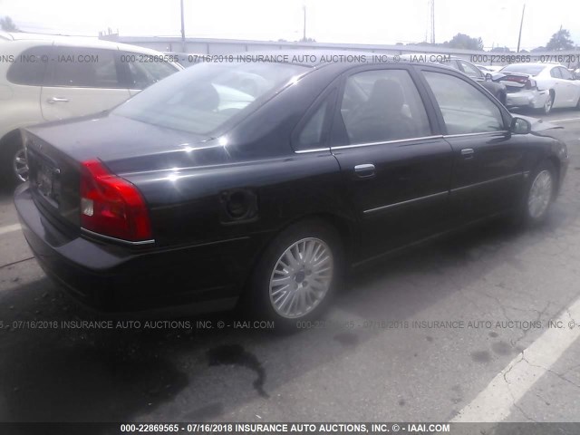 YV1TS92D141337038 - 2004 VOLVO S80 BLACK photo 4