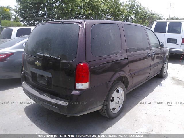 1GNDV23W98D184946 - 2008 CHEVROLET UPLANDER LS PURPLE photo 4
