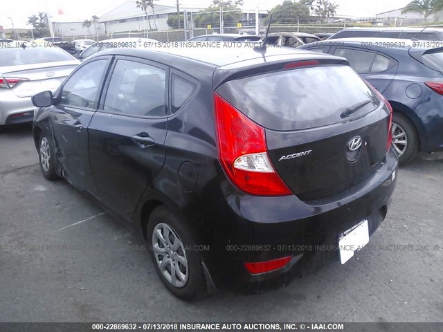 KMHCT5AE4DU071207 - 2013 HYUNDAI ACCENT GLS/GS BLACK photo 3