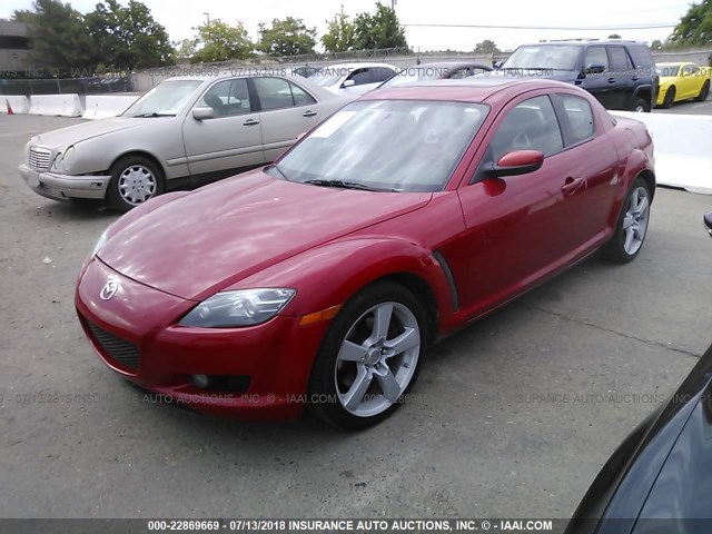 JM1FE17N950148559 - 2005 MAZDA RX8 RED photo 2