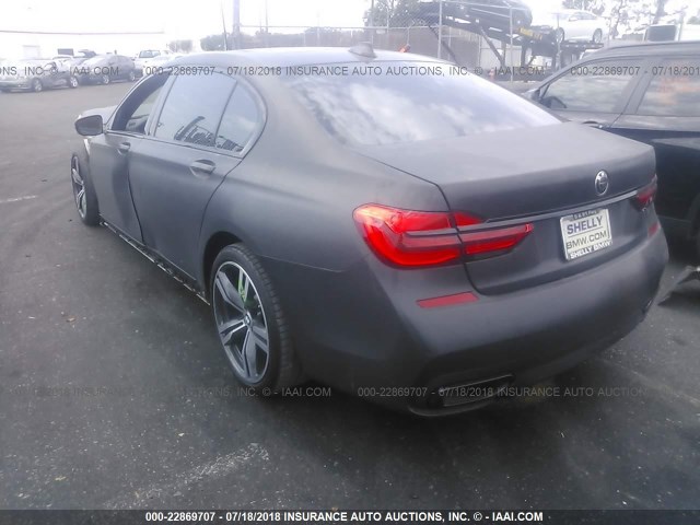 WBA7E2C55GG739060 - 2016 BMW 740 I BLACK photo 3