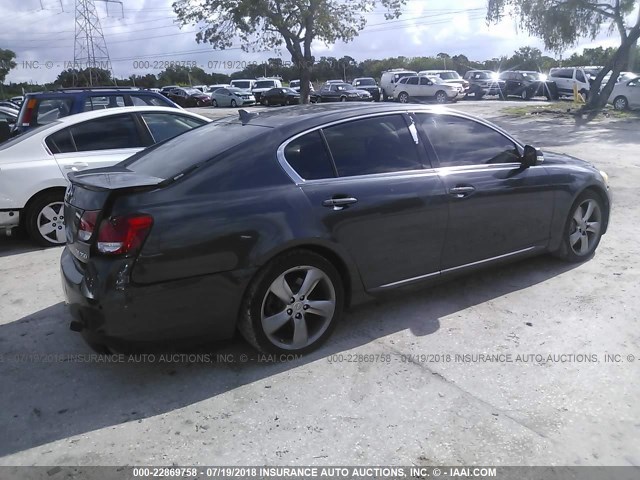 JTHBE96S080032285 - 2008 LEXUS GS 350 GRAY photo 4