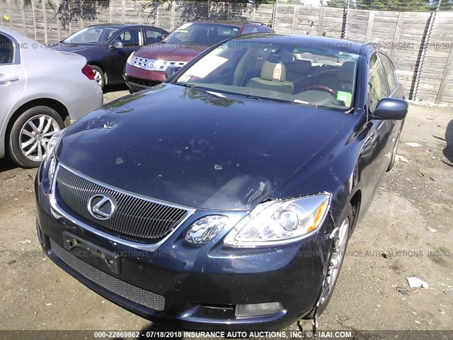 JTHCH96S160010191 - 2006 LEXUS GS GENERATION 200 300 BLUE photo 2