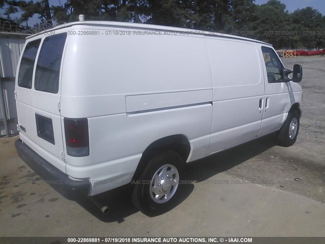 1FTNE24W47DA08557 - 2007 FORD ECONOLINE E250 VAN WHITE photo 4