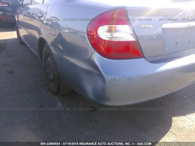 JTDBE32K730193052 - 2003 TOYOTA CAMRY LE/XLE BLUE photo 6