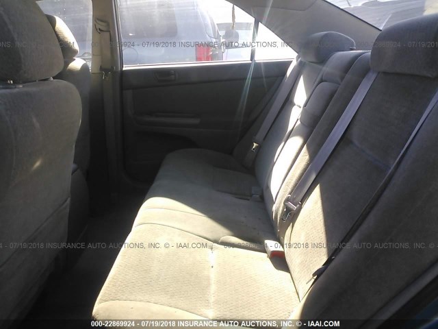 JTDBE32K730193052 - 2003 TOYOTA CAMRY LE/XLE BLUE photo 8