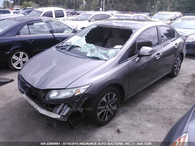 19XFB2F92DE040423 - 2013 HONDA CIVIC EXL 灰色 照片 2