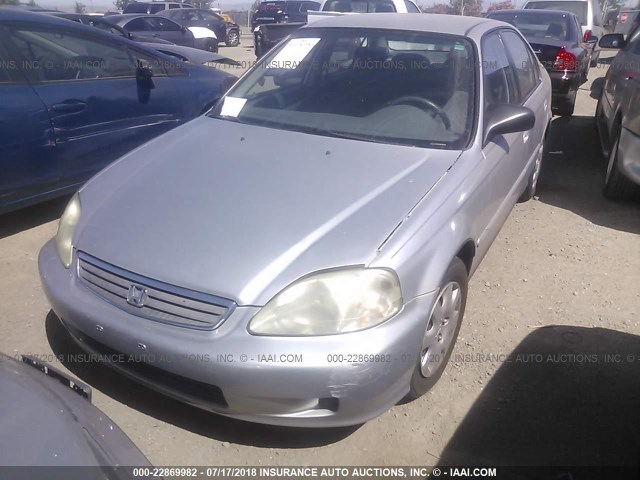 2HGEJ6618XH574441 - 1999 HONDA CIVIC SE SILVER photo 2