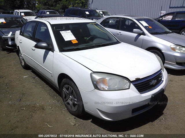 1G1ZS58N77F191222 - 2007 CHEVROLET MALIBU LS WHITE photo 1