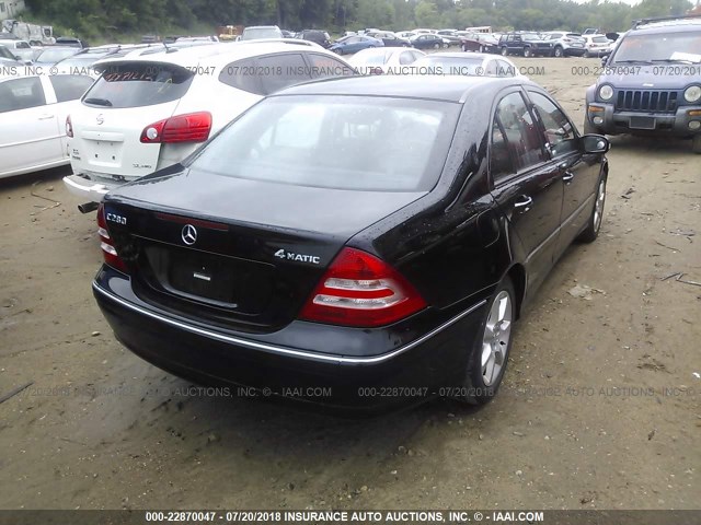 WDBRF92H67F892922 - 2007 MERCEDES-BENZ C 280 4MATIC BLACK photo 4