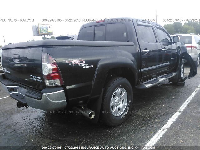 3TMJU62N09M073075 - 2009 TOYOTA TACOMA DOUBLE CAB PRERUNNER BLACK photo 4