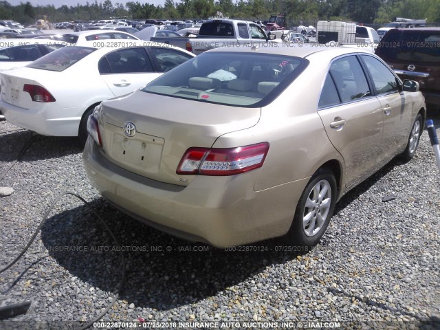 4T1BF3EK5BU128695 - 2011 TOYOTA CAMRY SE/LE/XLE GOLD photo 4