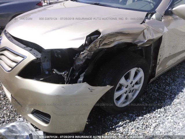 4T1BF3EK5BU128695 - 2011 TOYOTA CAMRY SE/LE/XLE ოქროსფერი ფოტო 6