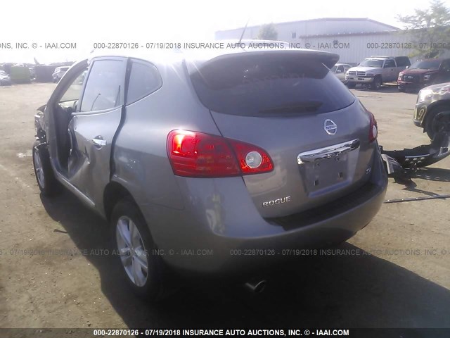 JN8AS5MT9DW518356 - 2013 NISSAN ROGUE S/SV GRAY photo 3