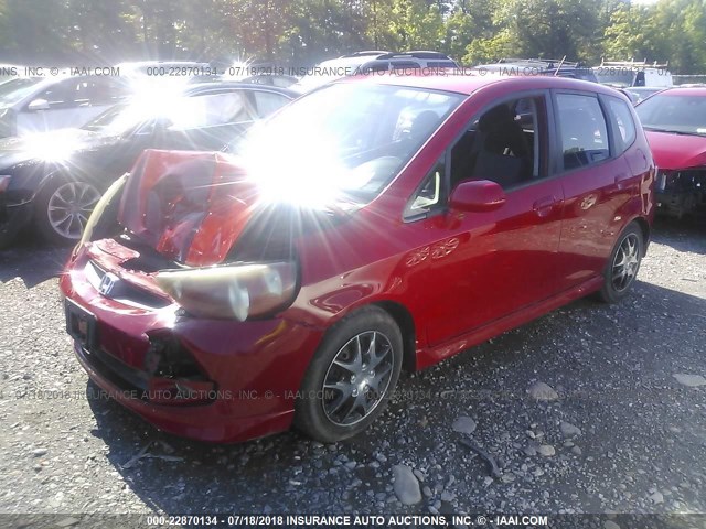 JHMGD38647S014364 - 2007 HONDA FIT S 红色 照片 2