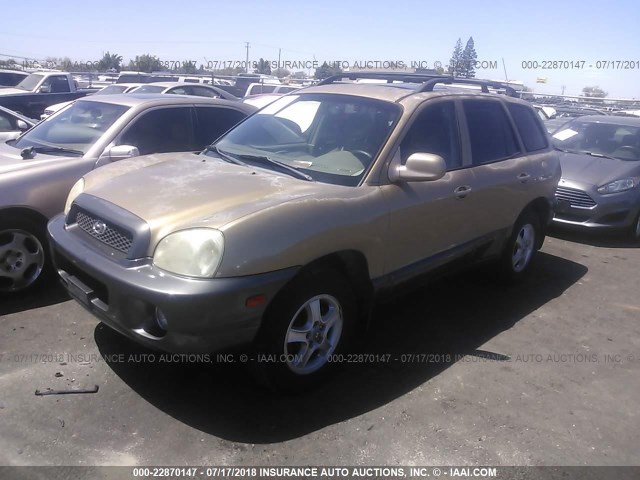 KM8SC13D63U354487 - 2003 HYUNDAI SANTA FE GLS/LX GOLD photo 2