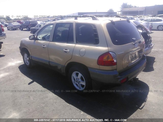 KM8SC13D63U354487 - 2003 HYUNDAI SANTA FE GLS/LX GOLD photo 3