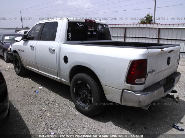 1D7RB1CT0AS232543 - 2010 DODGE RAM 1500 WHITE photo 3