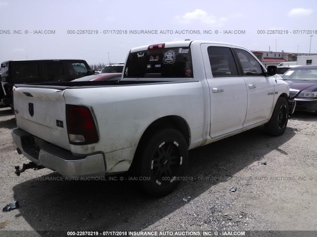 1D7RB1CT0AS232543 - 2010 DODGE RAM 1500 WHITE photo 4