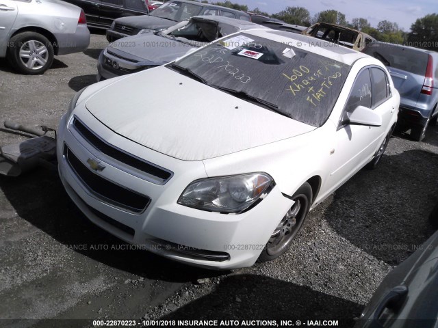 1G1ZH57B484296500 - 2008 CHEVROLET MALIBU 1LT თეთრი ფოტო 2