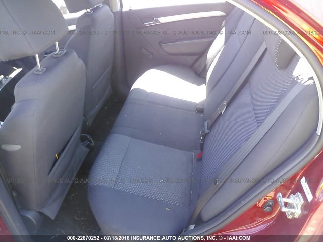 KL1TD5DE6AB129099 - 2010 CHEVROLET AVEO LS/LT 红色 照片 8