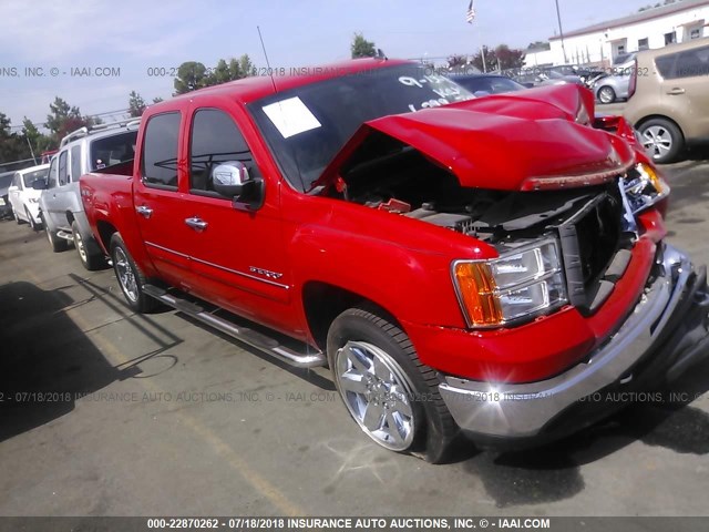 3GTP2VE77DG166299 - 2013 GMC SIERRA K1500 SLE RED photo 1