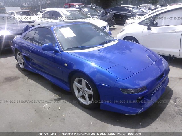 JT2SW22NXM0017625 - 1991 TOYOTA MR2 SPORT ROOF BLUE photo 1