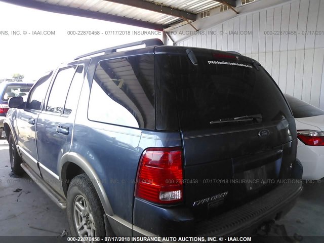 1FMZU74W34UA20000 - 2004 FORD EXPLORER EDDIE BAUER BLUE photo 3