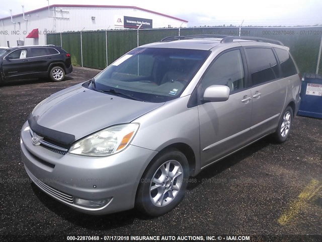 5TDZA22C25S258886 - 2005 TOYOTA SIENNA XLE/XLE LIMITED SILVER photo 2