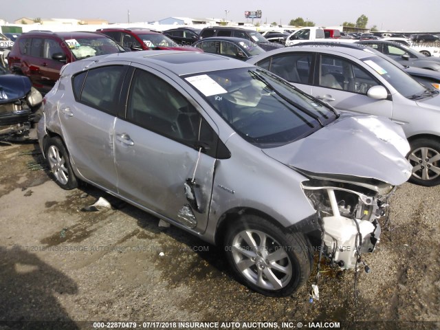 JTDKDTB3XD1045209 - 2013 TOYOTA PRIUS C SILVER photo 1