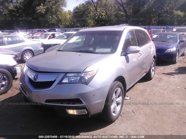 2HNYD2H40CH510014 - 2012 ACURA MDX TECHNOLOGY SILVER photo 2