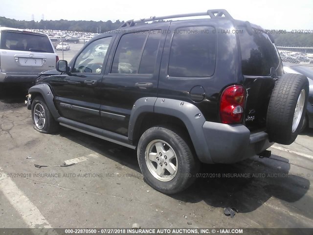 1J4GK38K55W543441 - 2005 JEEP LIBERTY RENEGADE BLACK photo 3