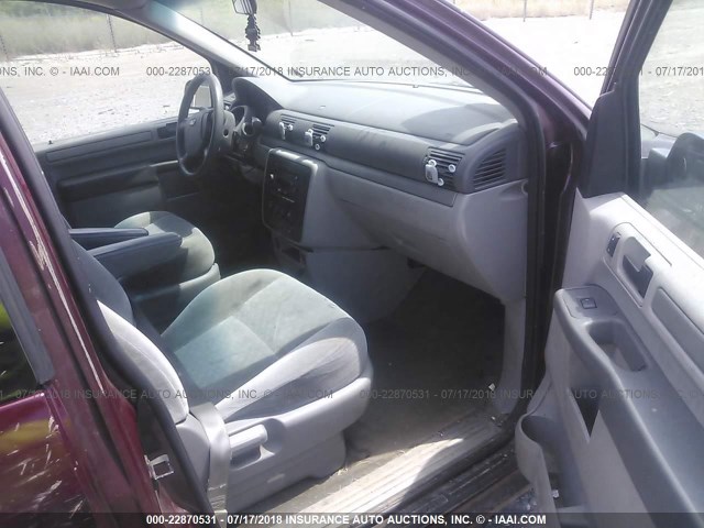 2FMZA51646BA59883 - 2006 FORD FREESTAR SE MAROON photo 5