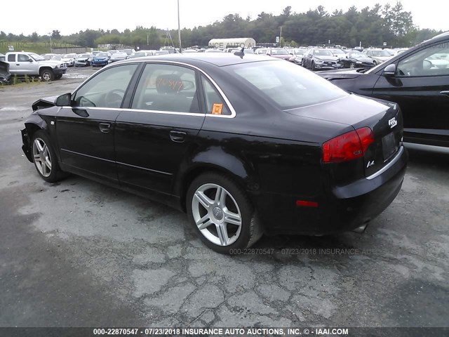 WAUDF78E37A023055 - 2007 AUDI A4 2.0T QUATTRO BLACK photo 3