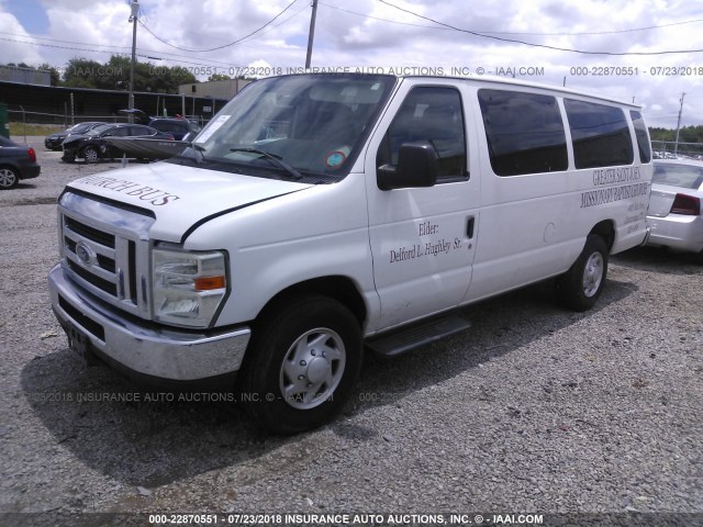 1FBSS3BL9BDA38368 - 2011 FORD ECONOLINE E350 SUPER DUTY WAGON WHITE photo 2