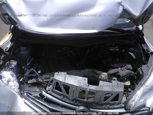 3N1CE2CP6EL400581 - 2014 NISSAN VERSA NOTE S/S PLUS/SV/SL SILVER photo 10