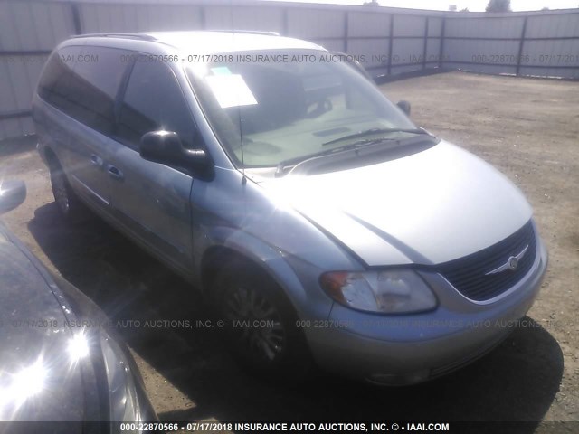 2C8GP64L52R767660 - 2002 CHRYSLER TOWN & COUNTRY LIMITED Light Blue photo 1