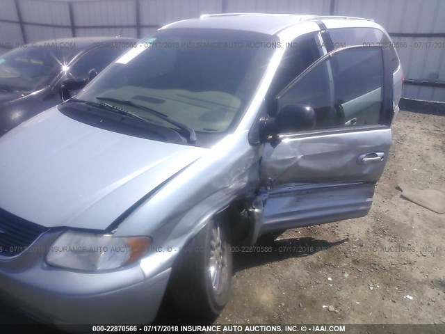 2C8GP64L52R767660 - 2002 CHRYSLER TOWN & COUNTRY LIMITED Light Blue photo 6